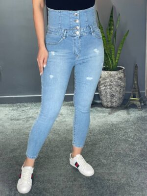 خرید قیمت شلوار جین زنانه ماجذب گندار فول کش کد 5001 - دیدو گالری Dido Gallery