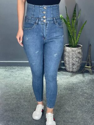 خرید قیمت شلوار جین زنانه ماجذب گندار فول کش کد 5002 - دیدو گالری Dido Gallery