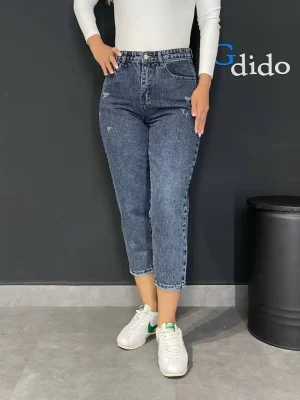 خرید شلوار جین مام فیت کمر ساده کد 239800 - خرید و قیمت در دیدو گالری DidoGallery