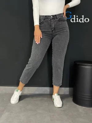 خرید شلوار جین مام فیت کمر ساده کد 231800 - خرید و قیمت در دیدو گالری DidoGallery