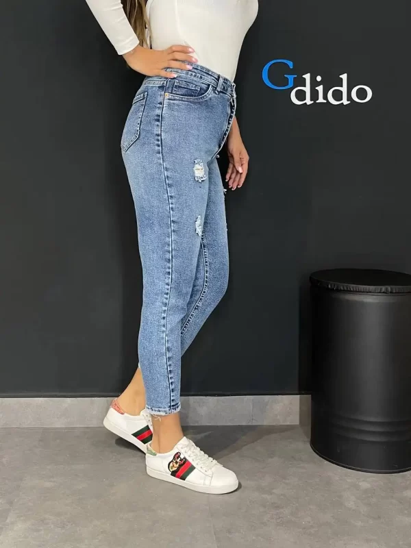 خرید شلوار جین اسلیم فیت پارچه کشی کد 5007300 - خرید و قیمت در دیدو گالری DidoGallery