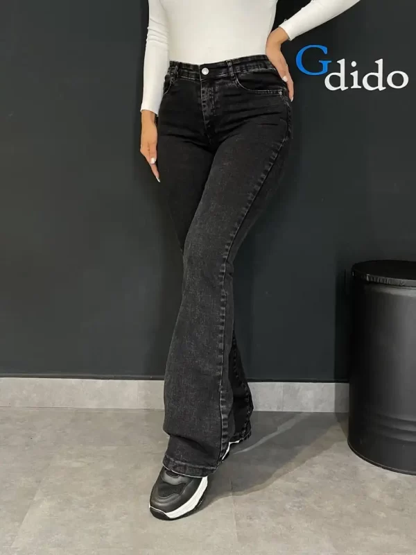 خرید شلوار جین دمپا بوت کات زغالی کد 2628 - خرید و قیمت در دیدو گالری DidoGallery