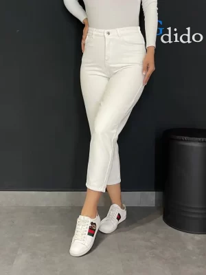 خرید شلوار جین مام فیت پشت کمر کش 2786 - خرید و قیمت در دیدو گالری DidoGallery