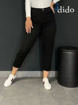خرید شلوار جین مام فیت پشت کمر کش 2802 - خرید و قیمت در دیدو گالری DidoGallery