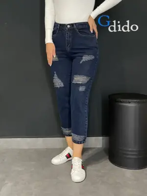 خرید شلوار جین مام فیت کمر ساده 2850 - خرید و قیمت در دیدو گالری DidoGallery