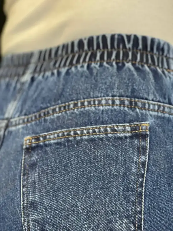خرید شلوار جین مام فیت پشت کمر کش 2584 - خرید و قیمت در دیدو گالری DidoGallery