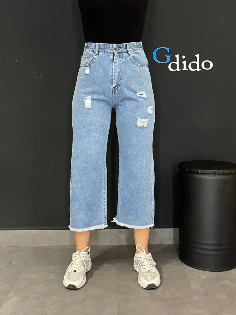 خرید شلوار جین نیم بگ کوتاه کد 402 - خرید و قیمت در دیدو گالری DidoGallery